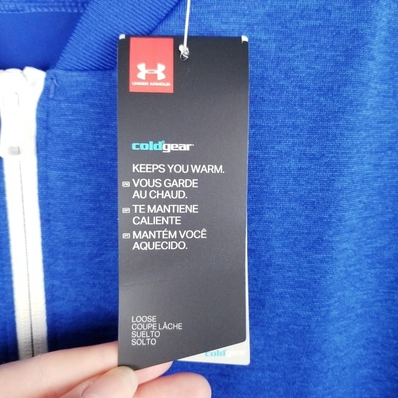 Under Armour ColdGear Women's Blue Zip Front Jacket Sweatshirt NWT - Picture 4 of 16